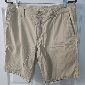 Stio Men's Size 32 Khaki Beige Performance Hiking Outdoor Chino Shorts‎